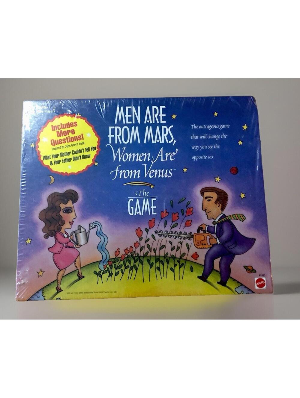 VINTAGE 1998 MATTEL GAME, MEN ARE FROM MARS, WOMEN ARE FROM VENUS FACTORY SEALED